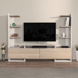 Hanah Home Ava Soporte para TV Blanco y Roble